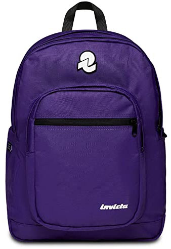 Invicta Zaino Scuola JELEK FANTASY, Viola - Doppio Scomparto - Tasca Porta Pc, Tasca Porta Borraccia, Organizer Interno - Zaino Scuola Ragazzi, e Tempo Libero - Eco Material