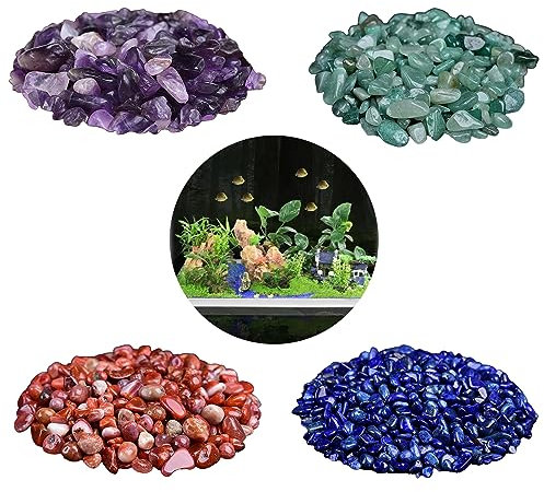 Plstod Edelsteine Klein, 7-9mm Natural Bunte Steine in Verschiedenen Größen, Bunte Trommelsteine Mischung für Mitgebsel Kindergeburtstag, Sukkulenten Terrarium Kleine Blumentöpfe Dekorative 400g