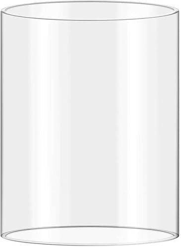 Glas Zylinder ohne Boden mundgeblasen Ersatzzylinder aus Borosilikat klar Glas Windlichtglas Wunschanfertigung nach Maß Öffnung unten Oben 15 cm Höhe 35 cm Wandstärke 5 mm