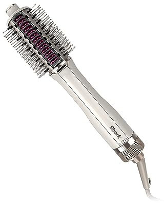 Shark SmoothStyle Heated Brush and Comb, Wet & Dry Modes, Smoothing Hot Air Brush with 3 Temperatures, Soft and Voluminous Finish For All Hair Types, Silk HT202UK