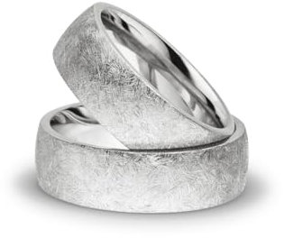 Kolibri Rings - Partnerringe Silber 925 Paarpreis Massiv 7 mm Breite Nickelfrei Freundschaftsringe Trauringe Eheringe 100% Made in Germany- Inkl. Gratis Etui + Gravur (Eismatt)