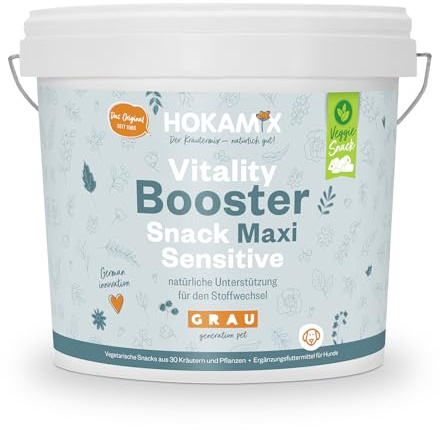 Grau - das Original - Hokamix Vitality Booster Snack Maxi Sensitive, 1er Pack (1 x 2,25kg), Ergänzungsfuttermittel für Hunde