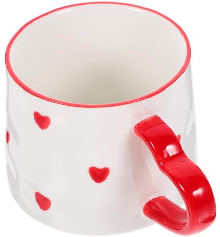 PRETYZOOM Tazza Da Caffè in Ceramica Tazza Da Latte Grande Capacità Motivo Forma Di Cuore