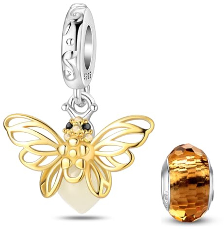 HappyStar Charme Argent Sterling 925 Femmes Perles Charm,Compatible PourPandora & Européen les bracelets et les colliers Charms de,Cadeaux pour femmes。