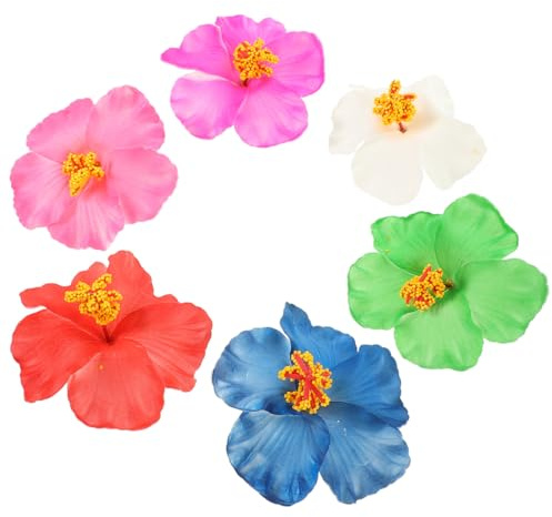 Healvian 6 Stücke Haarspange mit Strandblume Sommer Blumen Haarspange Blumenhaarnadel Blumen Haarclips Mädchen Böhmischer Stil Hair Clips Hairpin Haarspangen Blumen
