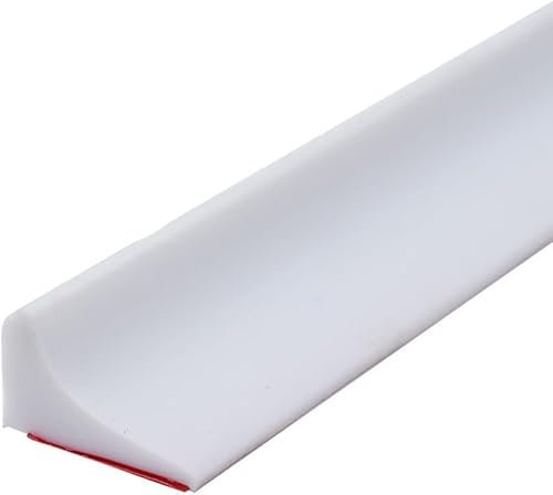 XUYUPU Soglie doccia, protezioni autoadesive per cucine e bagni, guarnizioni per piatti doccia, supporto adesivo in un unico pezzo, soglie doccia pieghevoli, water stopper (100cm,Bianco)