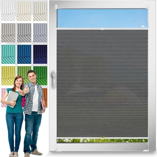 Estor Plegable Ventanas y Puertas Cortina 82 x 190 cm, sin Taladrar Bloquea La Entrada de La Luz, Tela Oscurecedora Ventana Portátil, Estor para Ventana Opaco, para Ventanas, Puertas, Gris