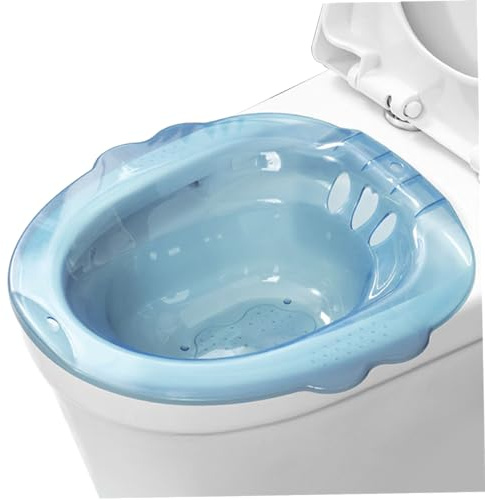 Sitz Bath for Toilet Portable Over The Toilet Portable Bidet Anti-Overflow Large-Capacity Bidet Attachment for Hemorrhoids Postpartum Private Care Blue
