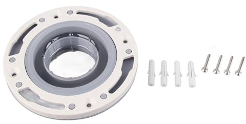 HAOHIZE WC-Flansch-Reparatursatz, WC-Flansch aus Silikon und ABS, grau, universeller WC-Flansch-Ersatz für 4 Zoll, 5 Zoll, spezielles 3 Zoll Abflussrohr für Toilettenreparatur und