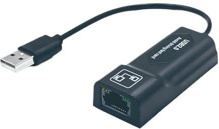Cable de Red USB 2.0 a RJ45 Adaptador de Cable OTG Tarjeta de Red Cableada de 100 Mbps Tarjeta de Red Externa con indicador LED(Adapter)