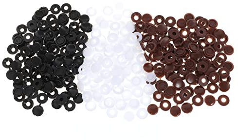 OKUMEYR 180pcs Screw Caps for Furniture Decoration Pe Screw Washers Each for Home Office Projects