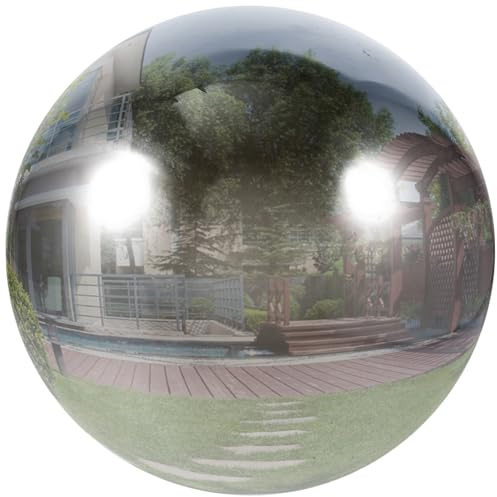 BESPORTBLE Large Garden Ball Mirror Decorative Ball Outdoor Wall Mirror for Garden Fences