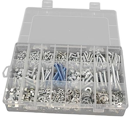 SOLUSTRE Teiliges Schrauben Und Unterlegscheiben Set Mit Aufbewahrungsbox Werkzeugkoffer Für Heimwerker Und Automobilreparaturen Inklusive Verschiedenen Schraubengrößen Und