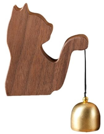 Sonnette en bois – Heurtoir de porte en bois fait à la main, design antique créatif | Idéal pour l'entrée d'entrée, les portes de chambre, les portails de ferme et les abris de grange, ajoute un