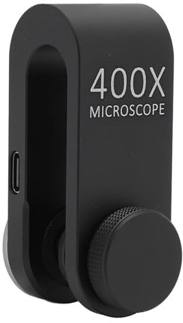 400 -Fach Phone -Mikroskop -Objektiv, LED -Licht, High Definition -Mikroskopobjektiv mit Klemme für Biologie -Elektronikschmuck, Geeignet für 90% der Smartphones