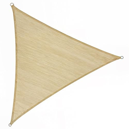 Sicignano | Telo Ombreggiante a Vela Ecrù, Tenda da Sole per Giardino Terrazzo Balcone, Impermeabile e Traspirante, Protezione UV per Esterni (1, Triangolare 3,6x3,6x3,6mt)