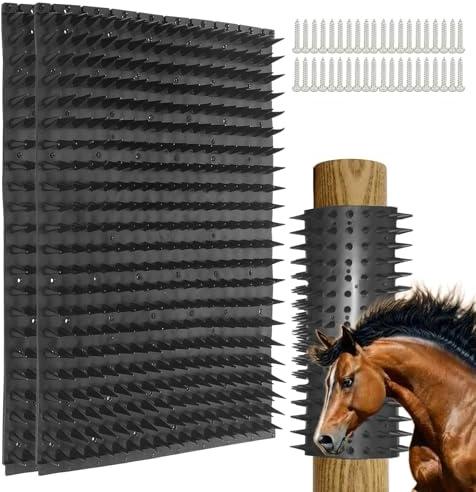 Vielseitige kratzmatte pferd & Kratzbürste Pferde, 2 Stück kratzmatte für pferde, pferdebürste, lindert Juckreiz, strapazierfähig, fördert Wohlbefinden von Pferden, Kühen und Ziegen(33.8 * 44cm)