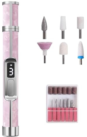 Nagelbohrer | 3 Geschwindigkeiten Fingernagel Polierfeile | Tragbare Wiederaufladbare Fuß Hornhautentferner für Frauen Mädchen Männer Zehennagel Dicke Nägel Salon Anfänger Reisen Outdoor
