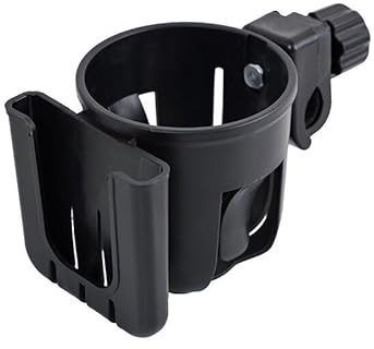 Porta Bottiglie Acqua Ruotabile A 360° Portaborraccia Bici Plastica Ampia Apertura Porta Biberon Per Passeggini, Biciclette E Sedie A Rotelle Nero