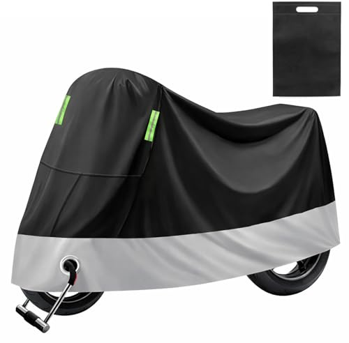 Tbintul Funda Moto Impermeable,Funda para Moto Exterior,Cubierta de la Motocicleta para Cubre Scooter Motocicleta Calle Scambler Enduro(245x105x125cm)