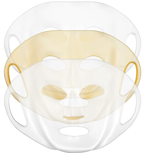 KICHOUSE Masque Facial Réutilisable en Silicone 3 Pièces Crochets D'oreille pour Absorption des Nutriments et Maintien du Masque, pour Bain et Spa