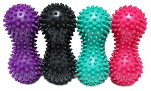 LALADEFIEE Palla Massaggiante a Doppia Sfera Spiky in Pvc per Massaggio Plantare e Rilascio, per Muscoli del Polpaccio e Addominali, Migliora la Circolazione Sanguigna in Ufficio