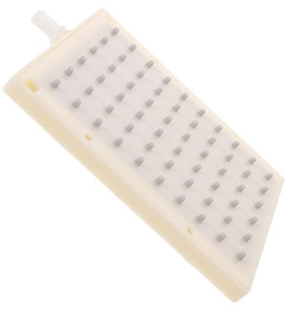 OATIPHO Doccia pioggia rettangolare beige con 60 fori, soffione doccia in plastica 20x14 cm, accessorio bagno per effetto cascata e pulizia facilitata