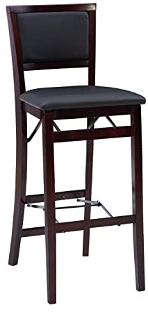 Linon Keira Pad Back Folding Bar Stool