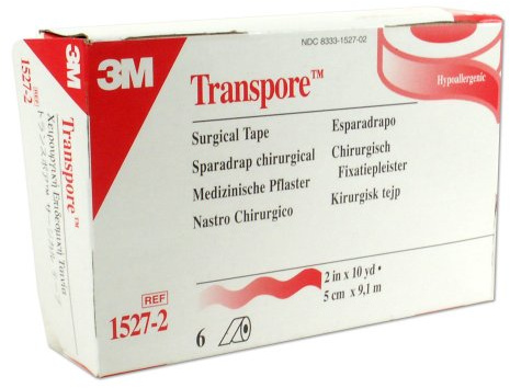 3M Transpore Tape, 2 Inch By 10 Yards, 6-Count