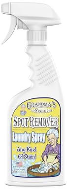 Grandma's Secret Spray removedor de manchas para ropa – Eliminador de manchas sin cloro, blanqueador y toxinas para ropa – Quitamanchas de tela elimina aceite, pintura, sangre y manchas de mascotas