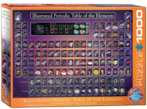 EuroGraphics EG60000258 6000-0258 Illustriertes Periodensystem der Elemente Puzzle, Mehrfarbig
