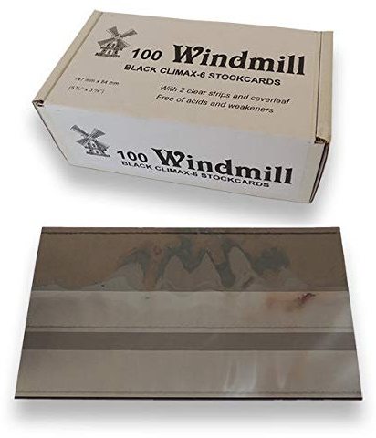 Stockcards for Stamp Collecting - Pack of 100. Safe Albums Windmill Climax 6
