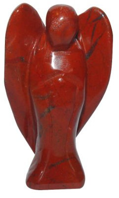 Jaspis Rot Engel Figur Schutzengel ca. 30 x 50 mm ca. 35-40 Gramm Glücksbringer.(3162)