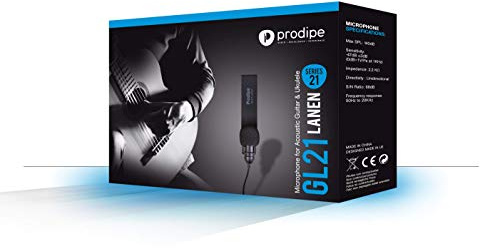 Prodipe GL21 - Micrófono para guitarra acústica/clásica, ukelele, mandolinas, dobros