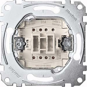 Merten Aus/Wechselschalter-Eins. MEG3116-0000 1-pol.10AX 250V AC Unterputz-Einsätze Installationsschalter 4042811144364 by