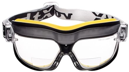voltX GT DEFENDER Compact Bifocal Ventilated Safety Goggles +2.0 Clear Lens | UKCA & CE EN166FT Certified, Clear Polycarbonate Lens, UV400 Anti-Fog Protection, Includes Microfibre Carry Bag