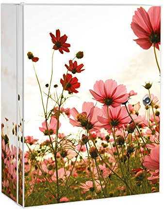 banjado Medizinschrank abschliessbar mit Motiv Schmuckkörbchen 35x46x15cm - großer Arzneischrank für die Hausapotheke - Medikamentenschrank aus Metall zur Medikamenten Aufbewahrung