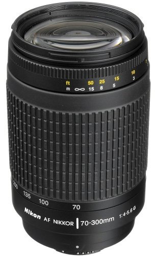 Nikon Obiettivo Nikkor AF 70-300 mm, f/4-5.6G, Nero [Versione EU]