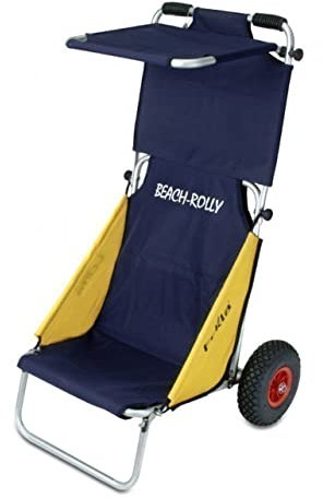 ECKLA Beach-Rolly mit Sonnendach blau / gelb