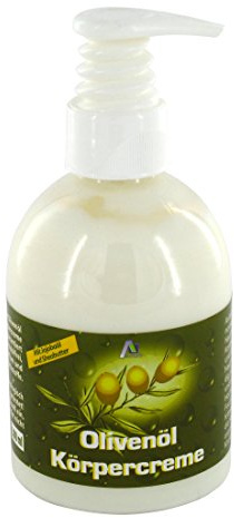 Avitale Olivenöl Körpercreme mit Jojobaöl und Sheabutter im Spender, 300 ml | Olivenöl, Jojobaöl und Sheabutter verwöhnen die Haut, für normale und trockene strapazierte Haut, dermatologisch getestet