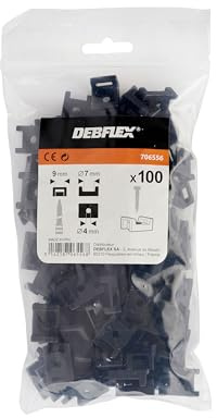 Soporte Simple Para Brida Negro De 9 Mm Bolsa De 100