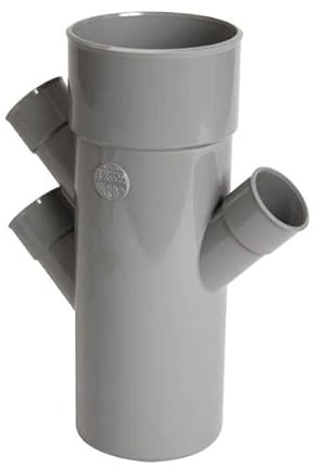 Raccord PVC gris triple équerre 45° Ø 40 40 100 40 mm Quadruple emboîture Nicoll | Raccord PVC gris triple équerre 45 degrés - Diamètre 40 - 40 - 100 - 40 mm - Quadruple emboîture - Nicoll