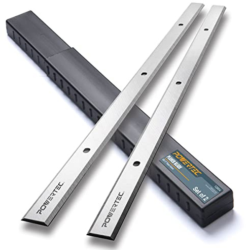 POWERTEC 12 Inch Planer Blades for Craftsman 21722, 21780, Harbor Freight Central Machinery Surface Planer 95082 Planer, Replacement for Craftsman 217220 Planer Knives, Set of 2 (12804)