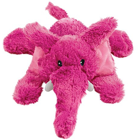KONG – Cozie Elmer Elephant – Quietschendes Hundeplüschtier für Drinnen – Kleine Hunde