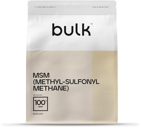 Bulk MSM Powder Methyl-Sulfonyl Methane , 1 kg, Packaging May Vary, 1250 Porzioni