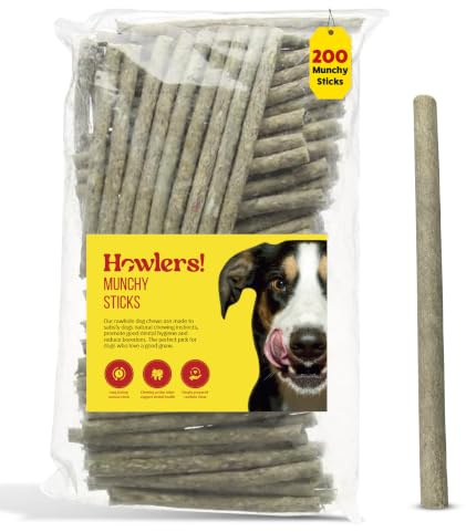 Howlers Natural Rawhide Munch Sticks Dog Treats, 12.5 cm, Pack of 100