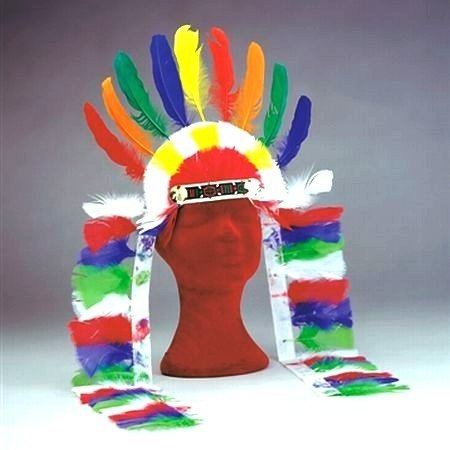 Indianer Federkopfschmuck Western Karneval Fasching