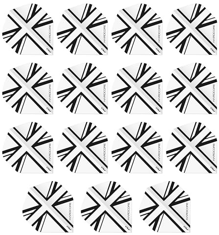 RED DRAGON Hardcore XT Flags Extra Dicke Standard Dart Flights - 5 Sätze pro Packung (15 Dart Flights insgesamt)