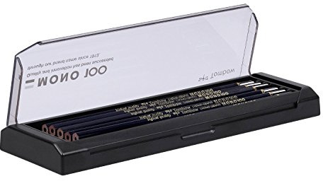 Tombow Bleistift MONO 100-AS, 12er-Set, hochwertige Graphitmine mit hoher Dichte, intensiver Kontrast, ideal zum Zeichnen und Schreiben, Härtegrade 4H–6B [MONO-100-AS]
