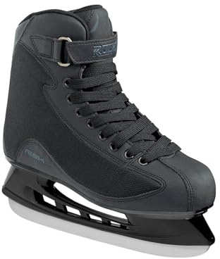 Roces Rsk 2-Patines de Hockey sobre Hielo Reforzados y duraderos con Cierre de cordón y Correa de Poder, para Deportes y Ocio Modelo Hombre, Talla US 9, Color Negro